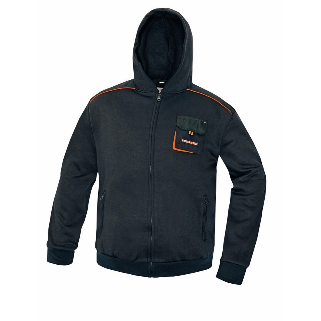 EMERTON kapucnis pul&oacute;ver fekete S