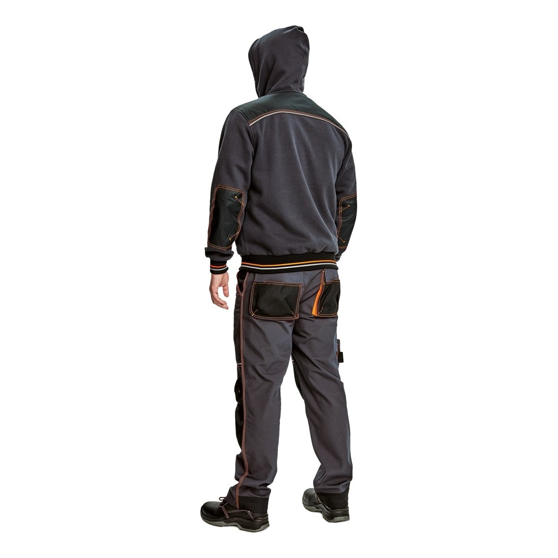 KNOXFIELD kapuc.pulóver szürke-piros XS