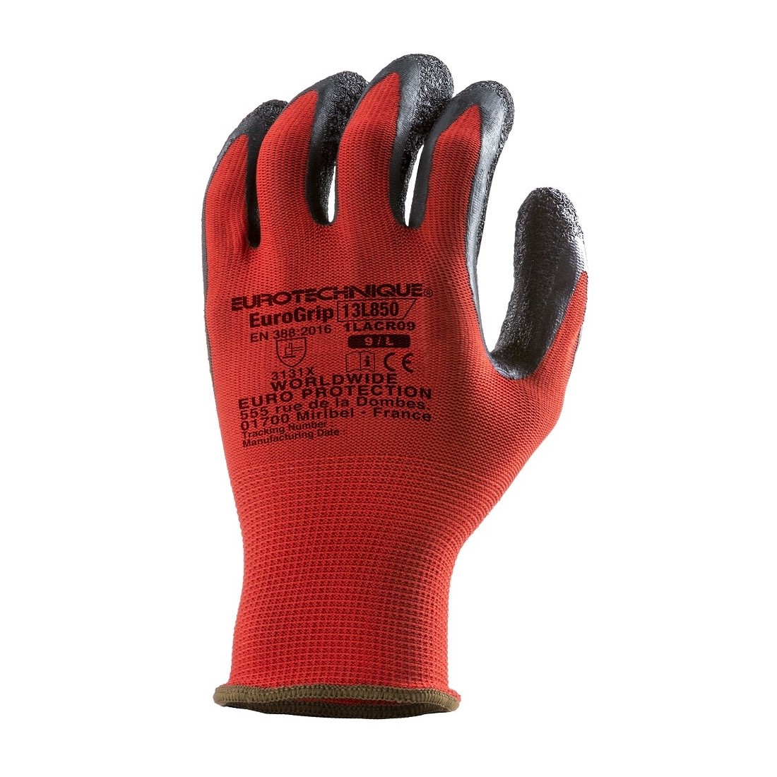 &Uacute;J! EUROGRIP 13L850 TENYER&Eacute;N LATEX M&Aacute;RTOTT PIROS V&Eacute;DŐKESZTYŰ