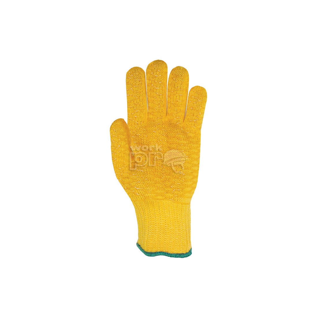 KÖTÖTT NARANCS PES/PAMUT KESZTYŰ, KÉT OLDALON PVC RÁCCSAL