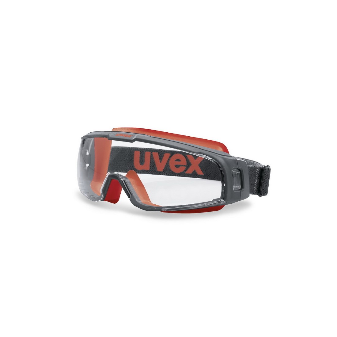 REND. UVEX U-SONIC GUMIPÁNTOS SZEMÜVEG FEKETE-PIROS