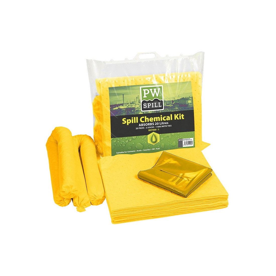 PW Spill (20 liter) vegyi szorbens k&eacute;szlet (6 db)