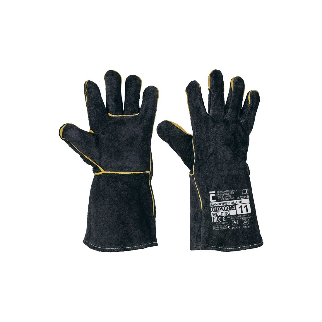 SANDPIPER BLACK bőrkesztyű - 11