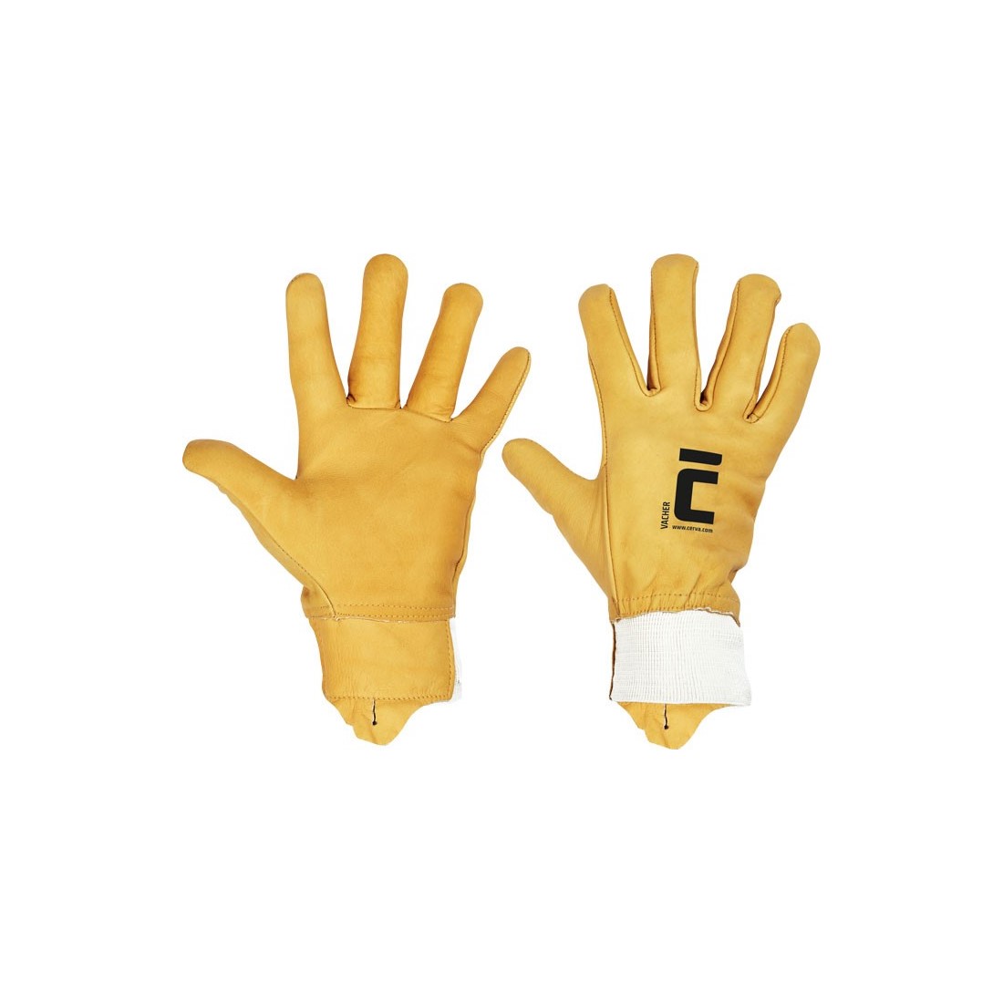 VACHER bőrkesztyű s&aacute;rga 8