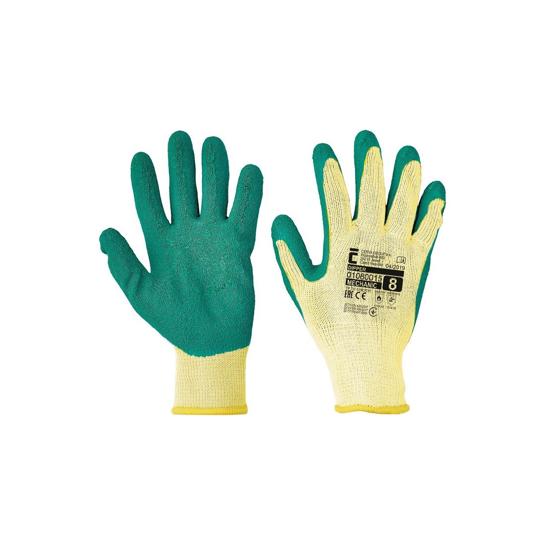 DIPPER kesztyű akaszt&oacute;f&uuml;llel sz&uuml;rke 8