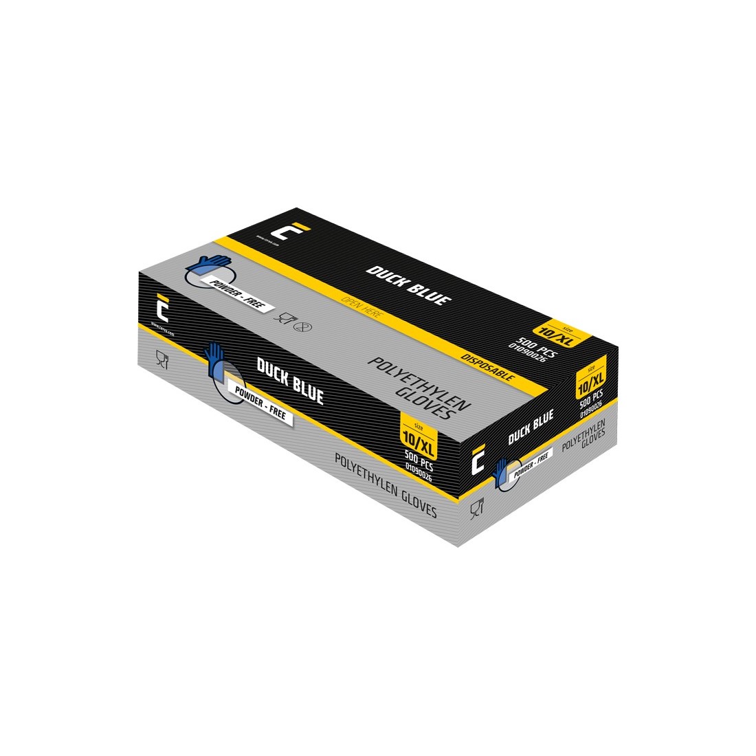 DUCK BLUE kesztyű PE k&eacute;k 500db - 9