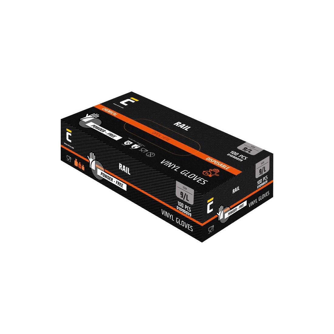 RAIL PVC p&uacute;dermentes kesztyű - S