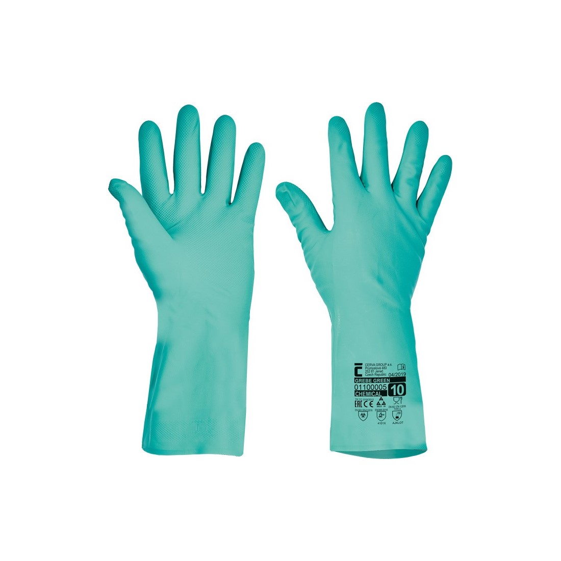 GREBE nitril kesztyű 33 cm z&ouml;ld 7