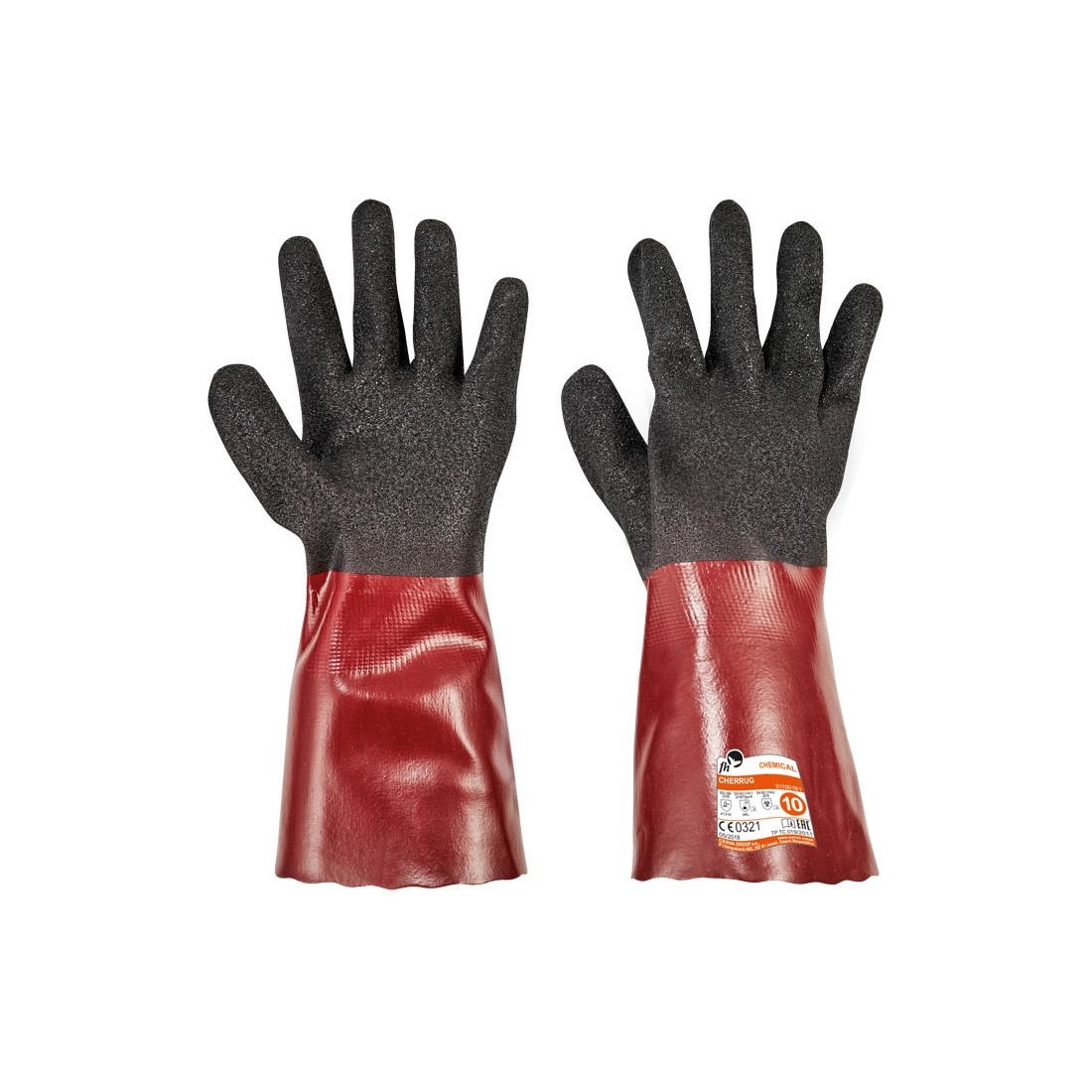 CHERRUG FH kesztyű PVC n fekete/piros 7