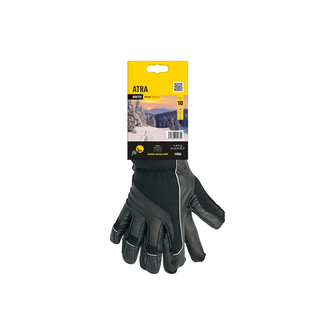ATRA t&eacute;li kesztyű fekete 8