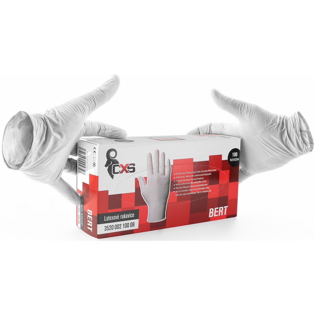 CXS Bert egyszer használatos latex kesztyű