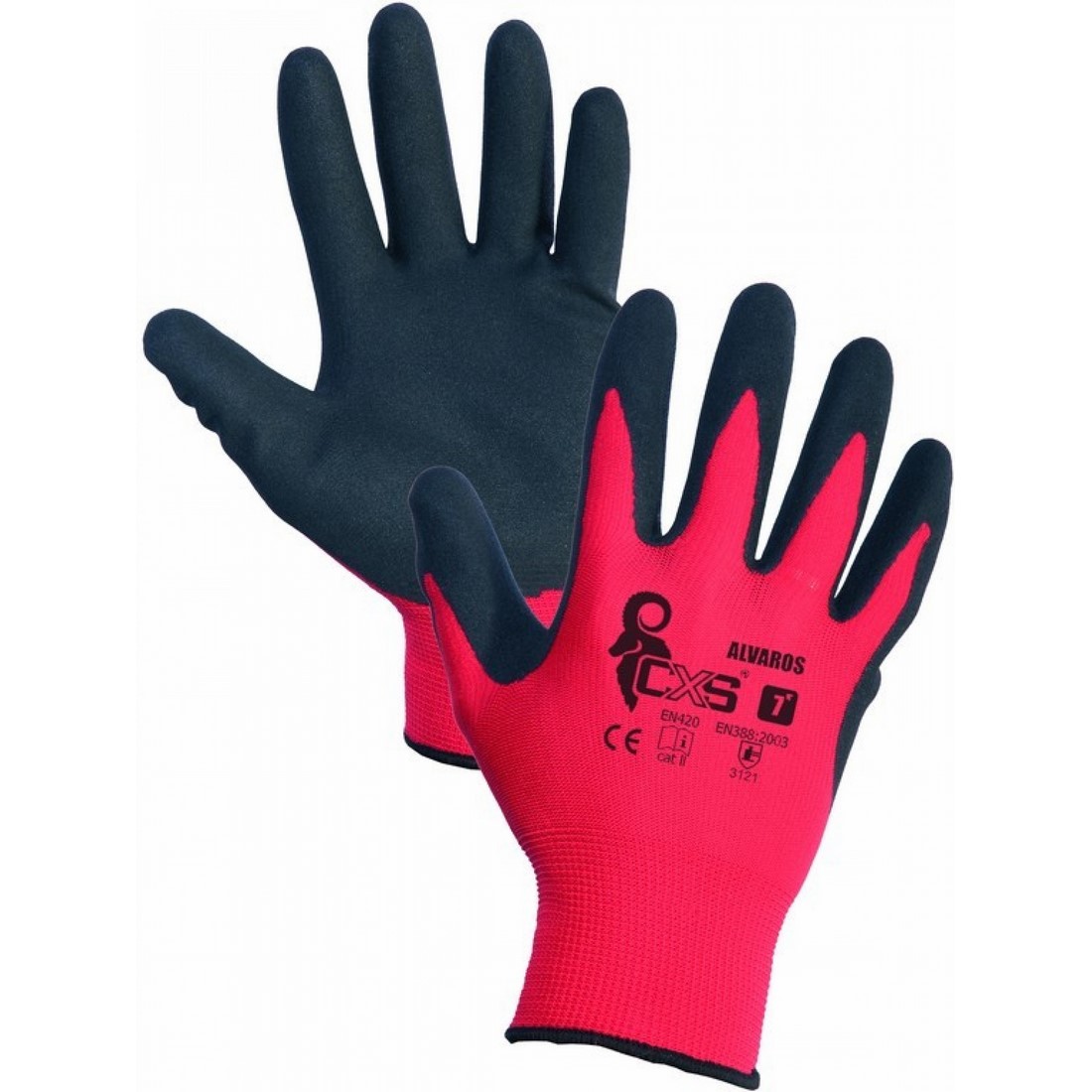 CXS Alvaros nitrilbe m&aacute;rtott kesztyű