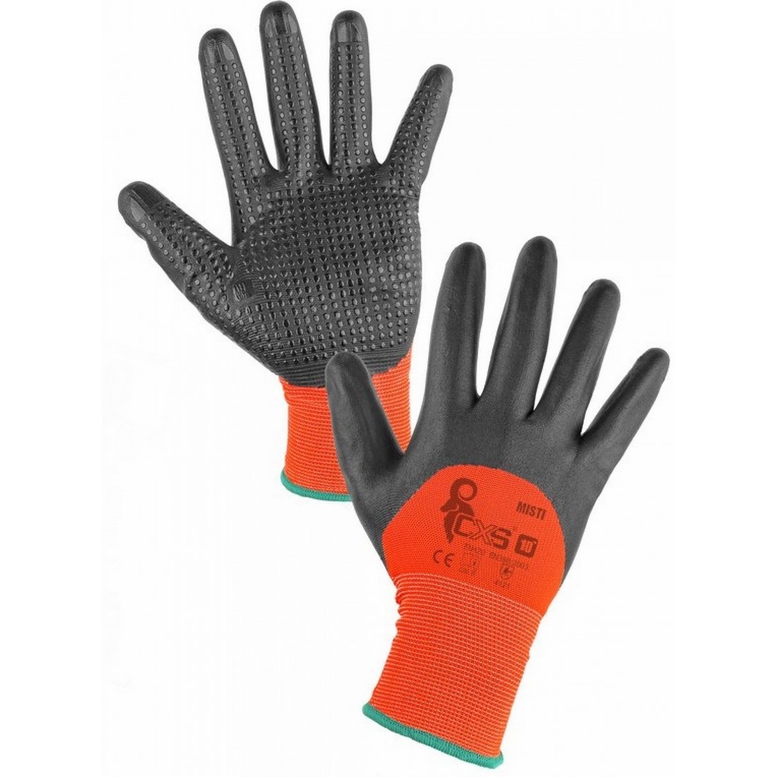 CXS Misti PVC p&ouml;tty&ouml;s, nitrilbe m&aacute;rtott kesztyű