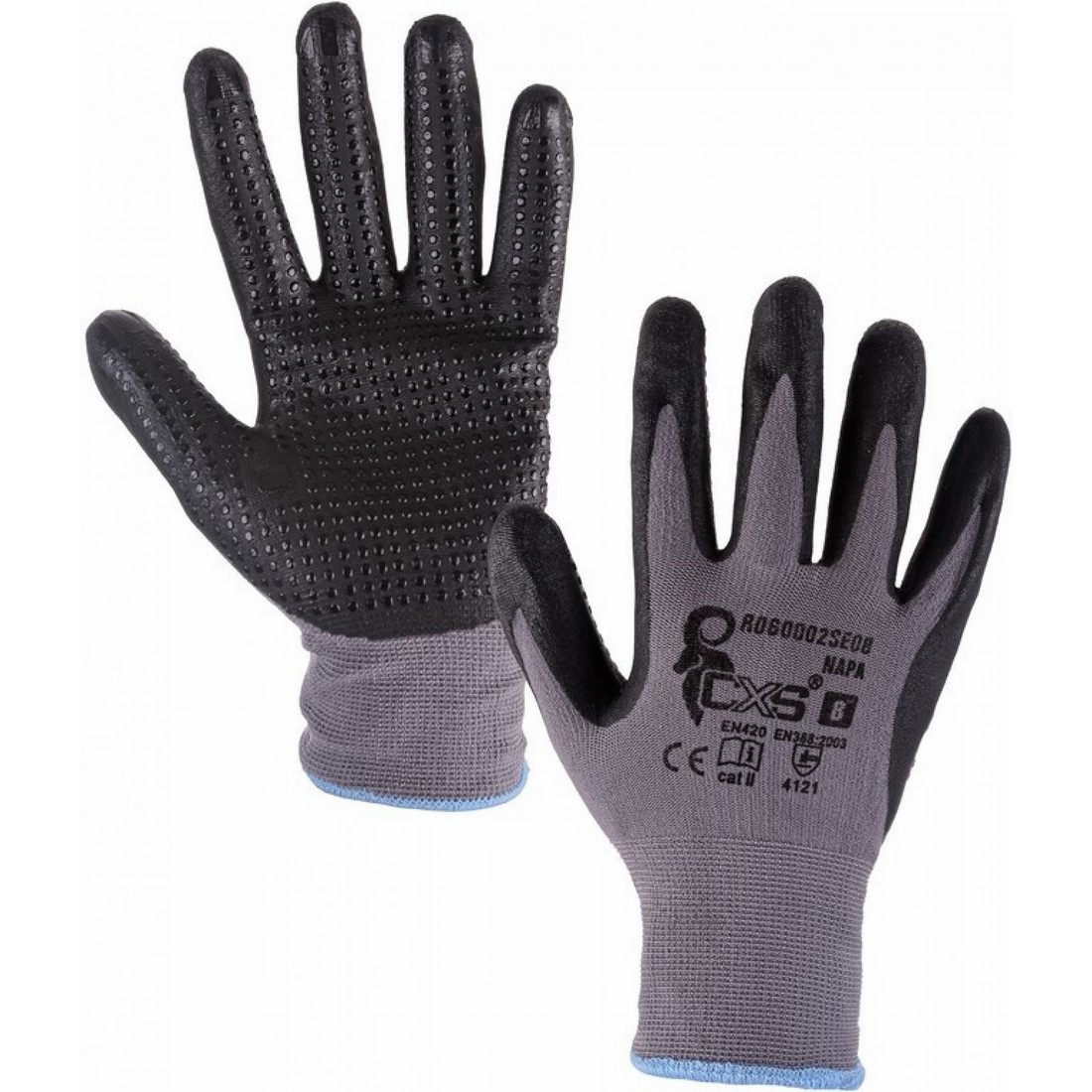 CXS Napa nitrilbe m&aacute;rtott PVC p&ouml;tty&ouml;s kesztyű